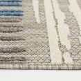 thumbnail image 3 of Loomaknoti Fortune Elamae 2' x 7' Gray Geometric Outdoor Polypropylene runner rug, 3 of 6