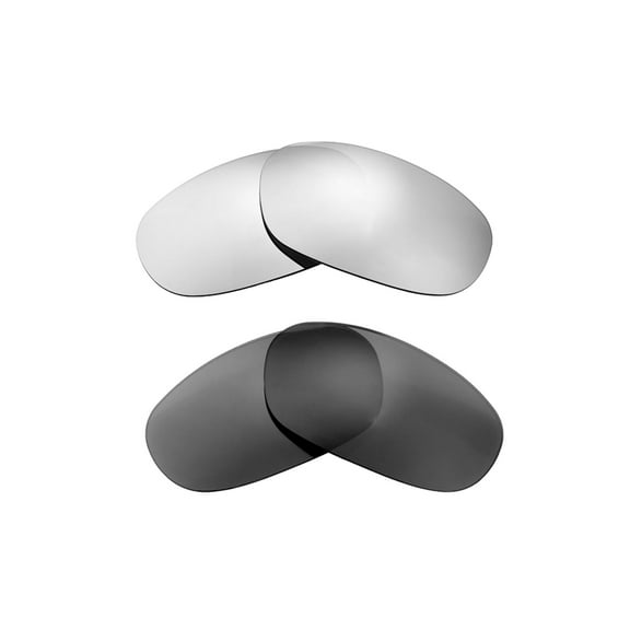 Walleva Polarized Titanium   Black Replacement Lenses For Ray-Ban RB4033 60mm