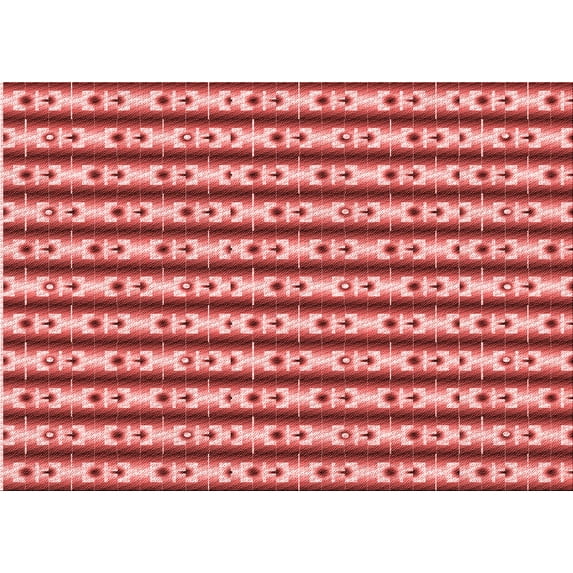 Ahgly Company Machine Washable Indoor Rectangle Transitional Light Coral Pink Area Rugs, 7' x 10'