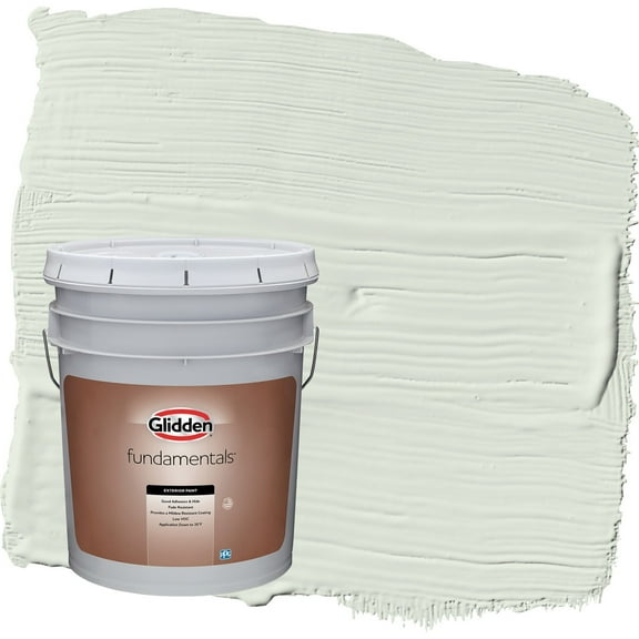 Glidden Fundamentals Salty Breeze / Green Semi-Gloss Exterior Paint, 5 Gallon