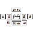 thumbnail image 1 of GALLERY PERFECT 9 Piece Black Wood Family Photo Frame Wall Gallery Kit, 1 of 5