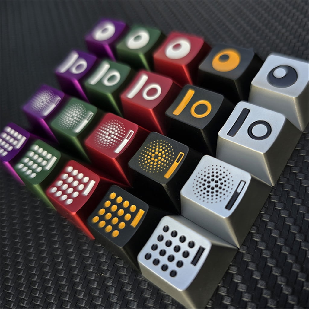 Aluminum Keycaps Featuring Enamel Finish Color Optional for Gaming Keyboards