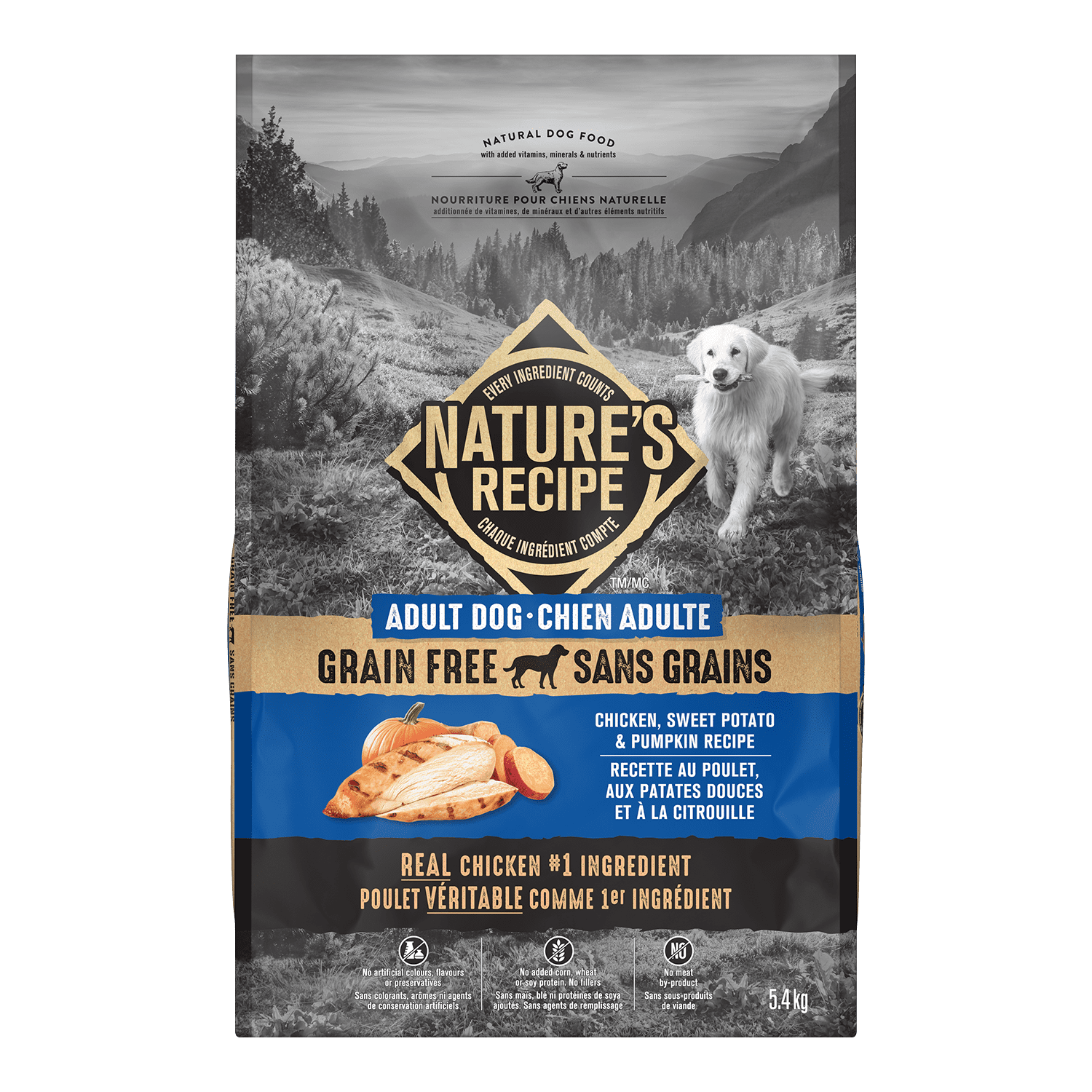 Natures Recipe 5.4KG Grain Free Adult Dog Food