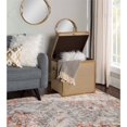 thumbnail image 3 of Linon Table de Rangement en Bois Amie en Lin et Or, 3 of 11