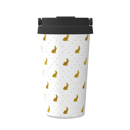 

Junzan Gold Rabbit for Stainless Steel Vacuum Insulated Tumbler - Reusable Insulated Cold Brew Iced Coffee Cup Thermos -Gifts for Women Men Him Her