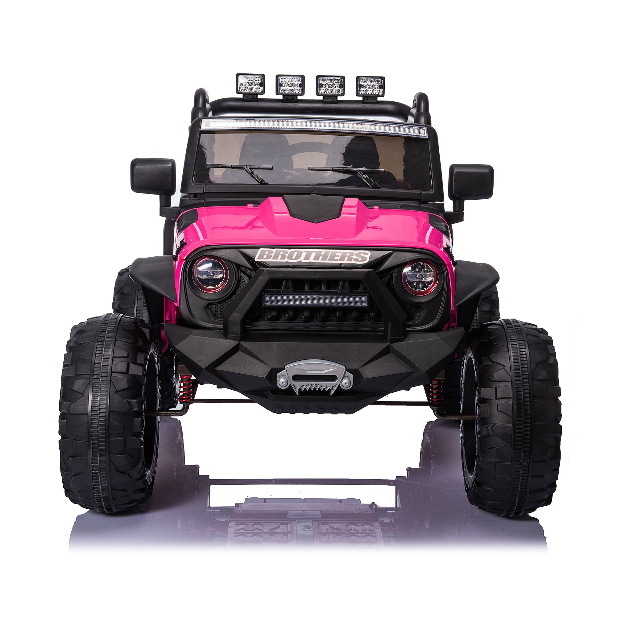 CIPACHO Double Drive Electron Kids Ride On Truck, 24V Battery Powered Toy Car with Spring Suspension, Remote Control, Purple CIPACHO Double Drive Electron Kids Ride On Truck, 24V Battery Powered Toy Car with Spring Suspension, Remote Control, Purple
