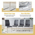 thumbnail image 5 of Hi loPres 71" Luxury Modern 8-Person Dining Table Set, Oval Tempered Glass Top with Gray PU Gold Legs Chairs, Kitchen Furniture for Family Gathering, 5 of 10