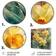 thumbnail image 3 of Designart "Daffodils Elegance Golden I" Floral Daffodil Metal Wall Art, 3 of 5