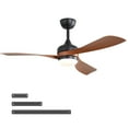 thumbnail image 2 of Electric Fans 52-INCH Ceiling Fan With Reversible DC Motor and 18W LED Light,Remote Control,3 ABS Blades,Dimmable and Timable,Ceiling Fans, 2 of 11