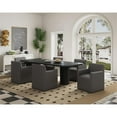 thumbnail image 2 of Manhattan Comfort Anna 19.69" Square Faux Leather Dining Armchair in Pewter, 2 of 11