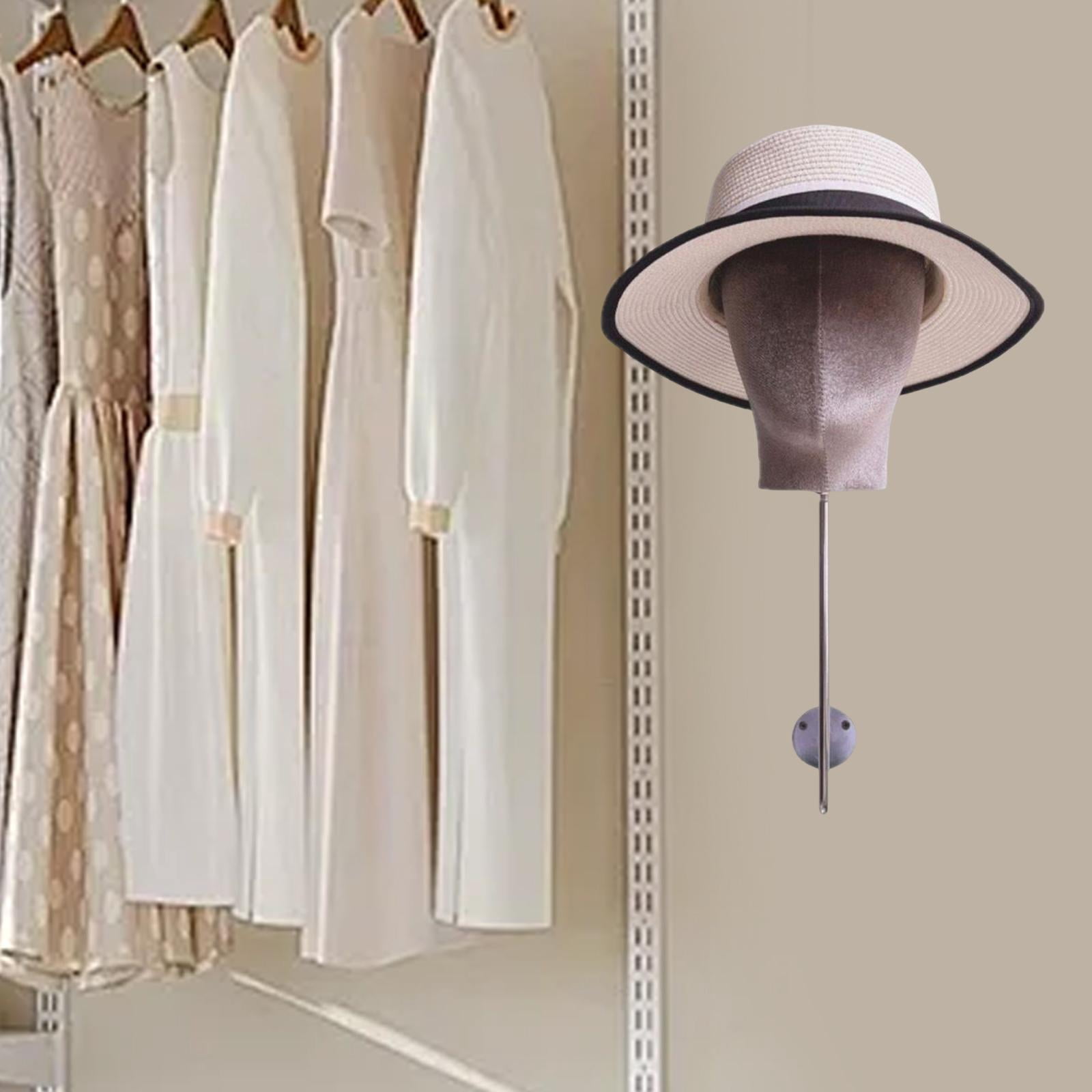 Serenable Mannequin Head Model, Hat Display, Mannequin Head, Modern Fashionable Portable Storage Rack for Making Styling Shopping Malls Gray