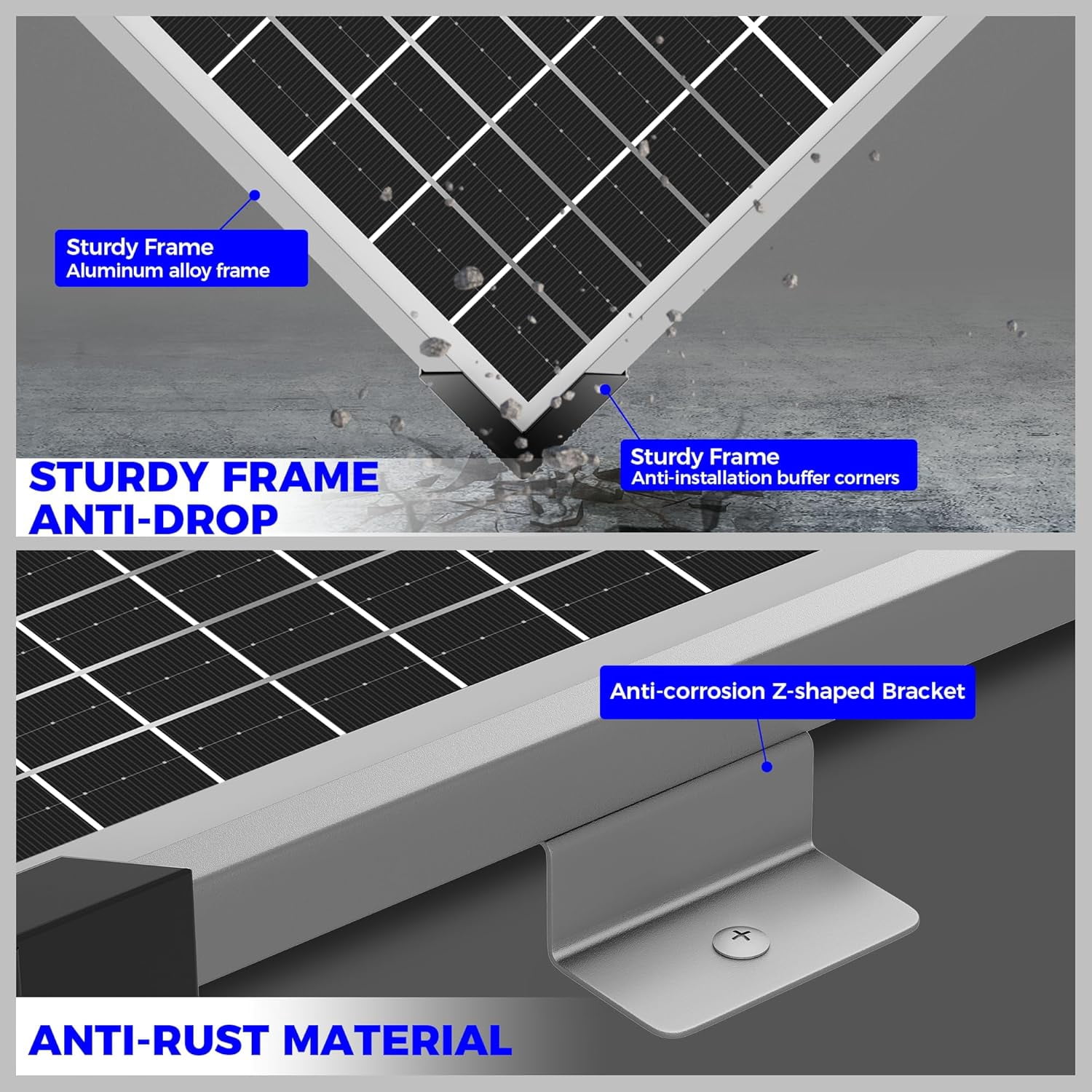 Voltset Solar Panel Kit 50W 12V with MPPT Controller, Solar Battery Trickle Charger Maintainer, Waterproof Solar Panel with Adjustable Mount Bracket for Boat RV Motorcycle Marine