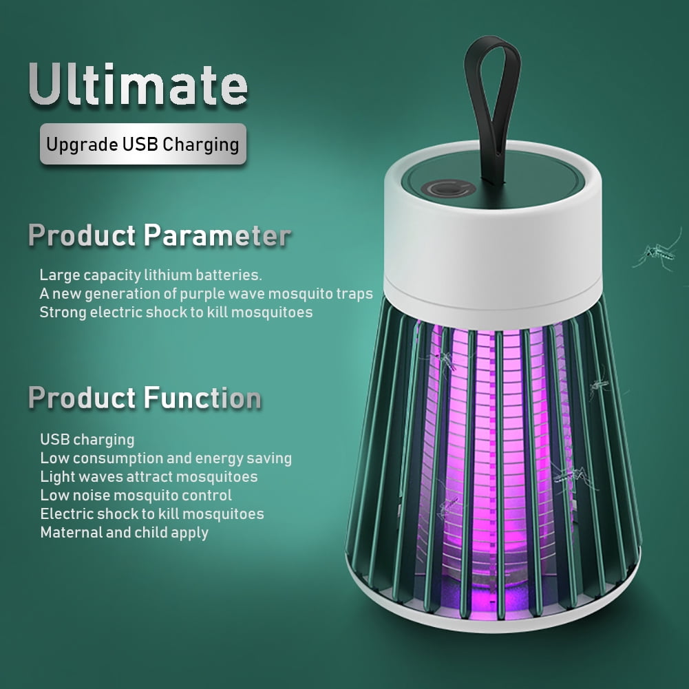Bug Zapper, Mosquito KillerLamp, USB Rechargeable Electric Fly Lamp for Home