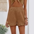 thumbnail image 2 of Ketyyh-chn99 Women's Shorts Fashion Women Shorts Casual Pocket Loose Sports Pants Khaki,M, 2 of 5