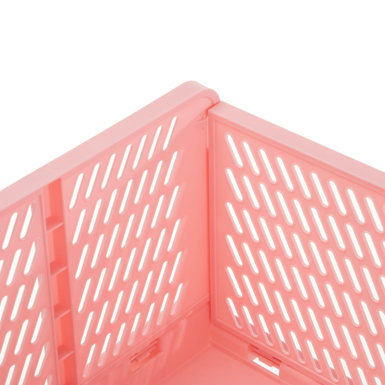 Your Zone Kids Collapsible Stacking Storage Bin, Pink photo 7