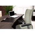thumbnail image 3 of Ambesonne Retro Office Chair Cover Stretchable High Back, Striped Classical Old, Almond Green Brown Cream, 3 of 6