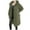 Army Green, variant on Fesfesfes Coat for Women Solid Color Button Pocket Recreational Hooded Long Sleeve Windbreaker Coat Tops