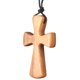 thumbnail image 3 of Collar tallado a mano con cruz de madera, collar ajustable con colgante de cruz de madera, 3 of 8