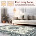thumbnail image 1 of ODIKA 6' x 9' Machine Washable Non-Slip Area Rug, Middle Eastern Medallion High Traffic Rug, Ivory, 124234, 1 of 5