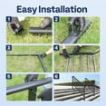 thumbnail image 6 of SPECSTAR 2-Pack Galvanized Steel Hand Rails for Outdoor Steps – 67.6" Black Oval and Safety Balusters Exterior Railing Kit for Porch, Deck, or Indoor Stairs (6-Step, Black), 6 of 9