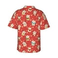 thumbnail image 3 of Daiia Japanese Maneki Cats Hawaiian Shirt for Men Gentle Cotton Regular Short Sleeve Casual-X-Large, 3 of 9