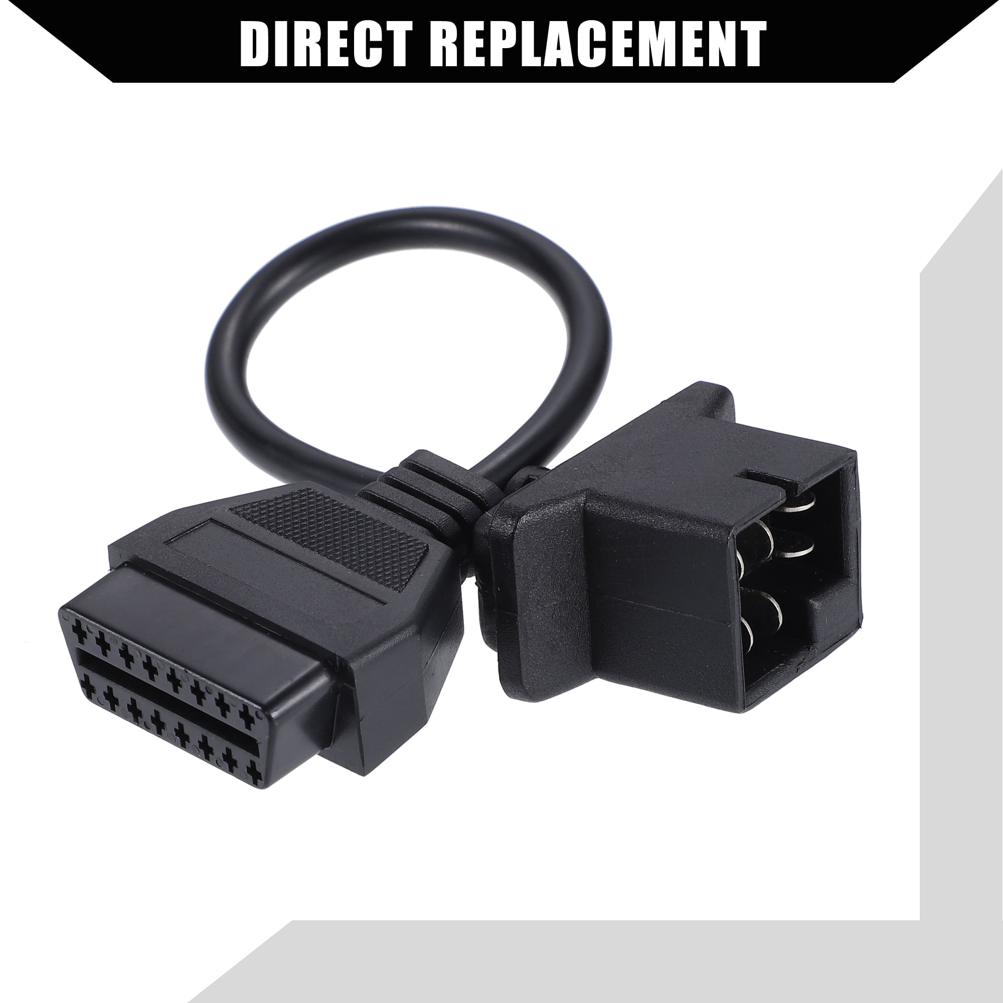 Unique Bargains 6 Pin to 16 Pin OBD2 Diagnostic Scanner Convertor Adapter Cable for Jeep