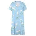 thumbnail image 5 of Yeaiivve Button Down Nightgowns for Women Cute Bow Print Short Sleeve Nightshirts Boyfriend Shirt Sleepdress Soft Pajama Dress Multicolor,S, 5 of 7