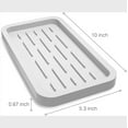 thumbnail image 2 of Soporte para esponja GOOD TO GOOD - Bandeja organizadora para fregadero de cocina para esponja, dispensador de jabón, fregador y otros accesorios para lavar platos - Gris claro como blanco Ormromra WMXL-138-2, 2 of 7