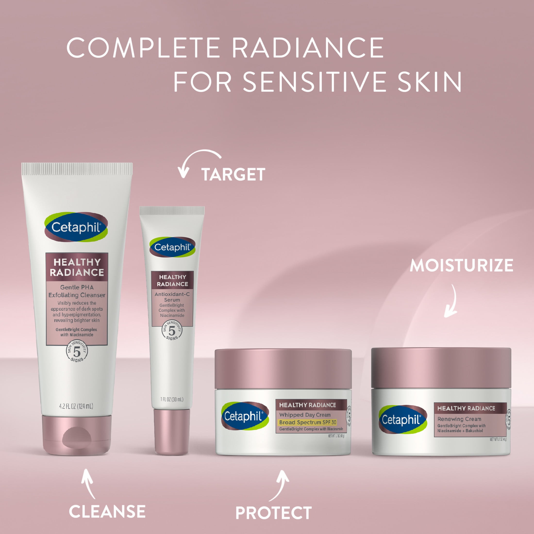 Cetaphil Healthy Radiance Whipped Day Cream with SPF 30, 1.7oz, Visibly Reduces Dark Spots