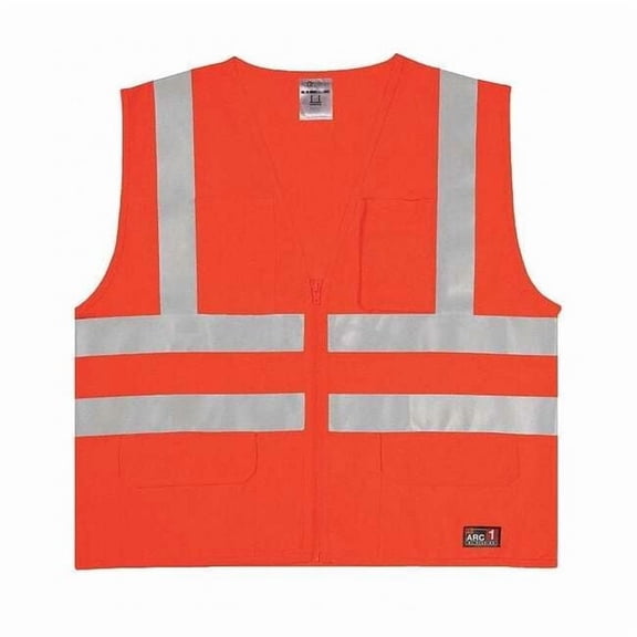 Kishigo High Visibility Vest,Orange/Red,3XL GF182NF-3X