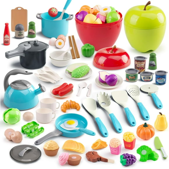 Juego de juguetes imaginarios para cocinar Kitchen Playset Funpynani, 100 piezas