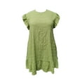 thumbnail image 3 of Women's A Line Flared Sleeveless Midi Dress - Ruffled Hem for Daily & Party - Lightweight Summer Wear, 3 of 3