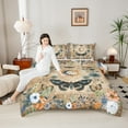 thumbnail image 4 of Feelyou Hippie Butterfly Kids Bedding Comforter Set, Boho Tribal Sun Twin Comforter Sets, Retro Rustic Floral Reversible Bedding Set, Luxury Bedroom Decor, 2 Pieces, 4 of 8