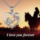 thumbnail image 5 of CHAO Collar colgante de caballo dorado Collar de caballo plateado para niñas con caballo regalo para mujeres niñas Oro rosa, 5 of 5
