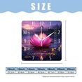 thumbnail image 2 of 14 Inch Wall Clock Battery Operated Square Clock Decorative for Office, Kitchen, Outdoor, Living Room，Lotus Pink Light Purple Sparkle Colorful, 2 of 4