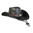 thumbnail image 4 of Sombrero de vaquero Sombrero para el sol al aire libre Sombreros de jazz con correa para la barbilla para música Negro jinwen Sombrero de vaquero, 4 of 8