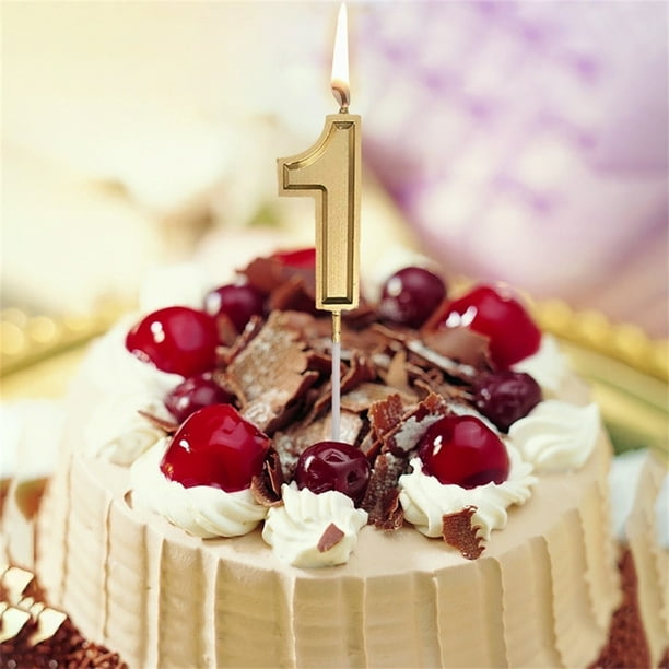 Décoration gâteau anniversaire avec bougie LED chiffre 25