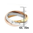 thumbnail image 4 of ELYA Jewelry Women's Intertwined Triple Band Tri Color Steel Ring, 4 of 5