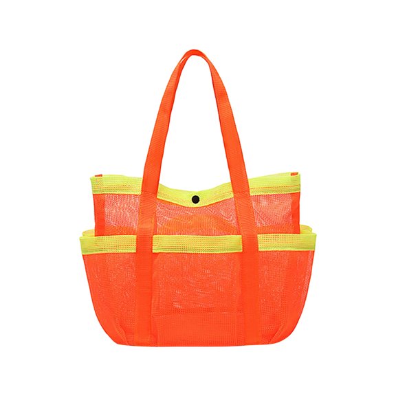 Weloille Large Capacity Portable Swimming Bag with Mesh Pocket, Polyester Beach Storage Net for Swimwear and Towels, Exclusive
