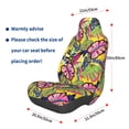 thumbnail image 3 of Wukai Colrful Tropical Leaves Full Set Car Seat Covers with Soft Padding Universal Auto Front Seats Protector and Cushion Mat, 3 of 5