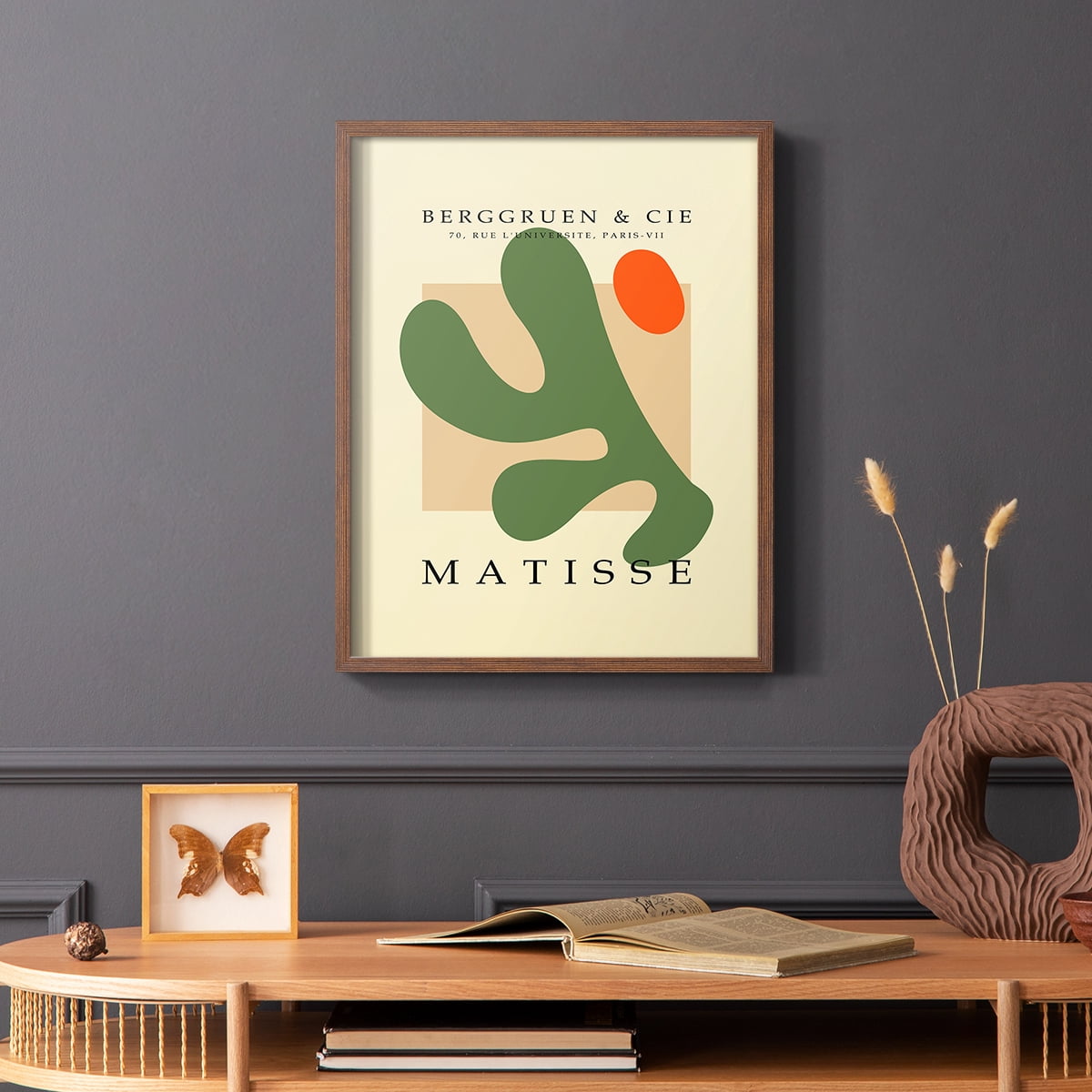 Matisse CCCXLI in Brown Solid Wood 16 x 20 Framed Print