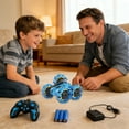 thumbnail image 5 of Remote Control Car Double Sided 360°Rotating 4WD RC Cars 2.4GHz Electric Race Stunt Toy Car Rechargeable Toy Cars for 6 7 8 9 10 11 12 Year Old Boys Girls Kids Christmas Birthday Gifts, 5 of 6