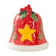 thumbnail image 2 of Portavelas navideños estilo estadounidense con lazo y campanillas personalizadas. Portavelas decorativos de cerámica para mesa o entrada. Pieza decorativa para aromaterapia. Candelabro de cerámica con, 2 of 6