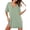 Light Green, variant on Nightgown for Women Bamboo Viscose Sleepshirt short sleeve Nightshirt V Neck T shirt Night gown Boyfriend Sleepwear
