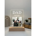 thumbnail image 3 of Personalized Custom Photo Picture LED Wood Stand Light Lamp Happy Fathers Day Gift from Kids, Gift for Stepdad, Gifts for Dad, Daddy Grandpa, 3 of 6