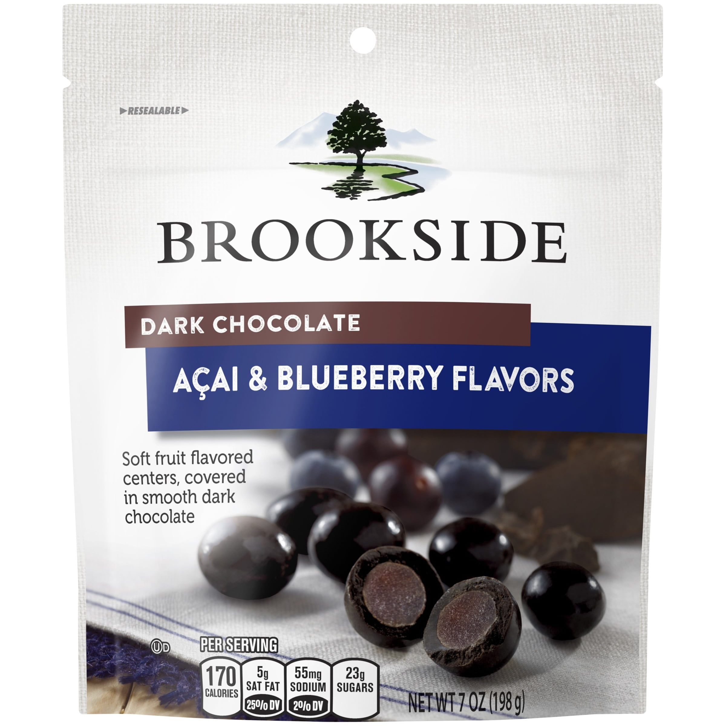 Brookside Dark Chocolate Acai w Blueberry Candy, 7 oz by The Hershey Company