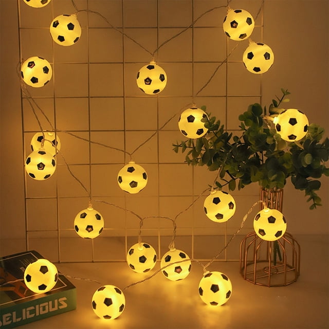 Football LED Modeling Lights Children's Room Bedroom Christmas Decoration Star Lights String Decorations Home