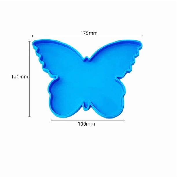Molde De Silicona Con Base De Soporte De Posavasos De Mariposa Epoxi De Cristal - Diseño Azul Y Blanco