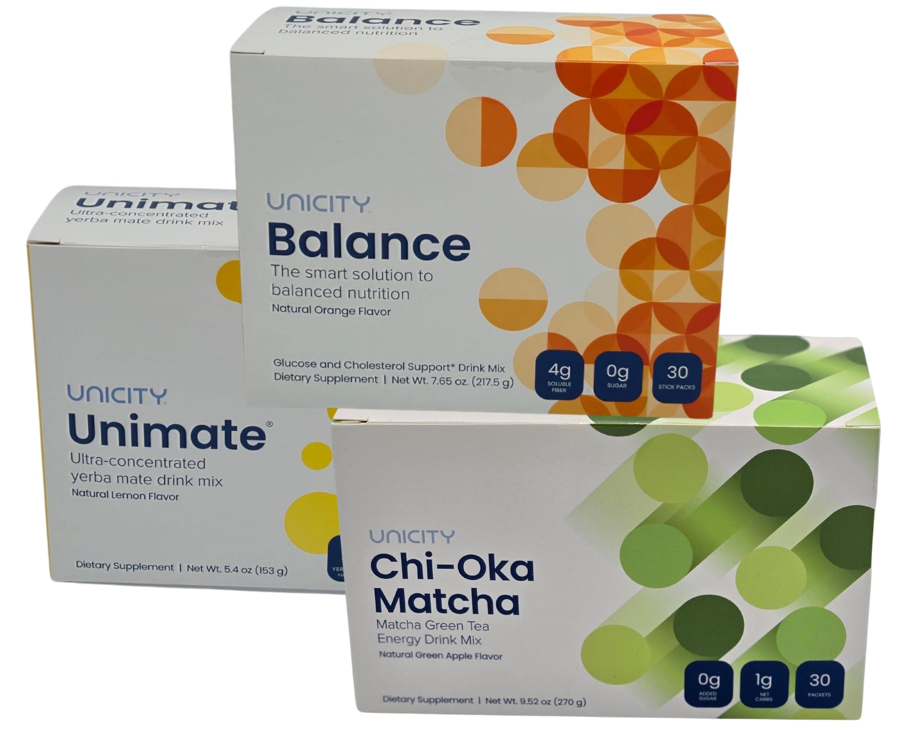 まちゃお　ユニシティ UNICITY TRIO: Chi-Oka Matcha (1box), Unimate Lemon (1box