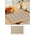 thumbnail image 6 of Placemats Set of 6, Cotton Linen Heat Table Mats Non-Slip Washable Retro Flowers Roses Leaves Birds Placemat for Holiday Banquet Dining Kitchen Table Decor, 6 of 6
